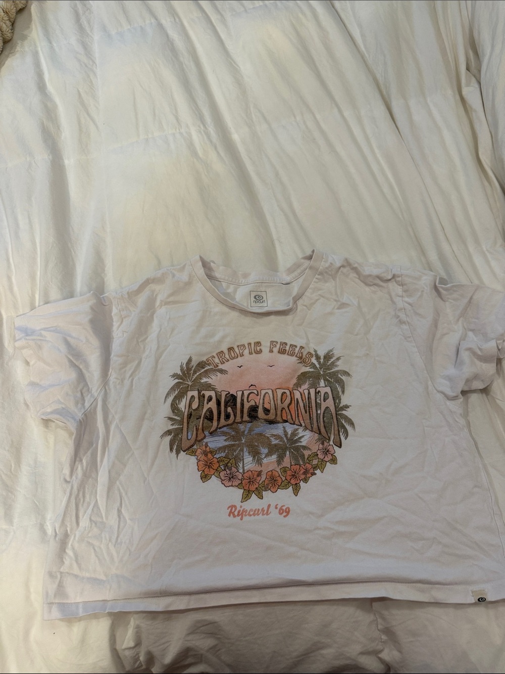 Rip Curl White "California" Graphic Tee